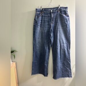 American eagle curvy high rise baggy wide leg jeans 20LONG